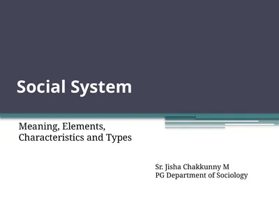 Social System Meaning, Elements, Characteristics