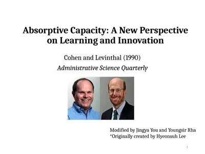 Absorptive Capacity: A New Perspective on Learning