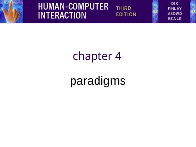 chapter 4 paradigms why study paradigms Concerns