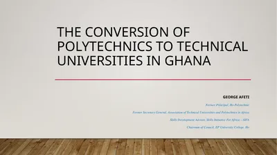 The conversion of polytechnics to technical
