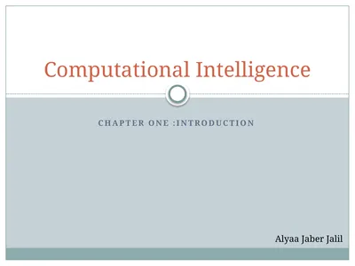 Chapter One :Introduction Computational