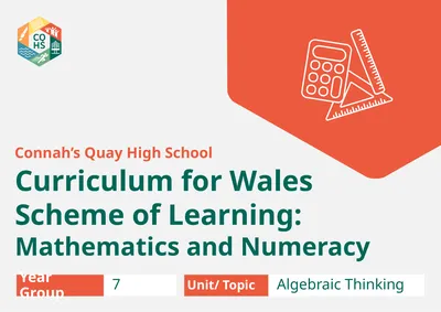 7 Year Group Algebraic Thinking Unit/ Topic
