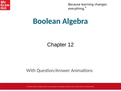Boolean Algebra Chapter 12 With Question/Answer