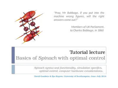 Tutorial lecture Basics of Spinach with optimal
