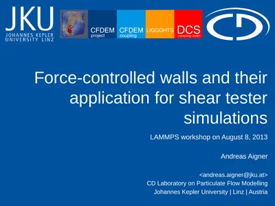 Force-controlled walls and their application for