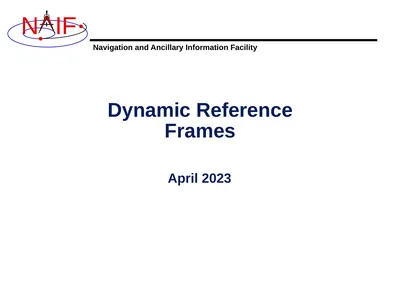 Dynamic Reference Frames April 2023 Dynamic Frames