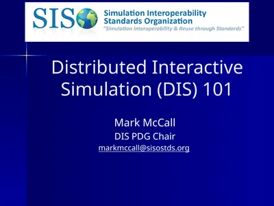 Distributed Interactive Simulation (DIS) 101 Mark
