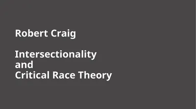 Robert Craig Intersectionality and Critical Race