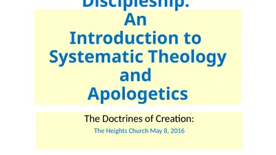 Discipleship: An Introduction to Systematic