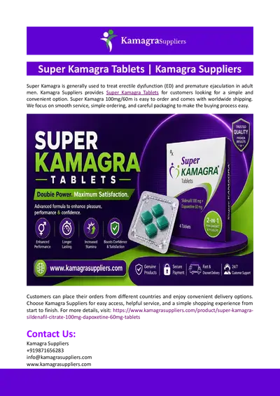 Super Kamagra Tablets