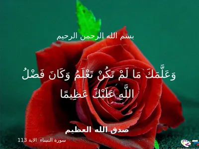 بسم الله الرحمن الرحيم وَعَلَّمَكَ مَا لَمْ تَكُنْ