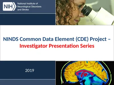 NINDS Common Data Element (CDE) Project –