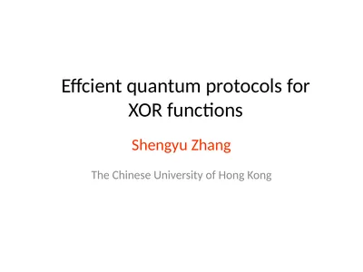 Effcient quantum protocols for XOR functions