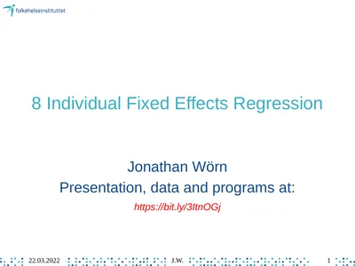 8 Individual Fixed Effects Regression Jonathan