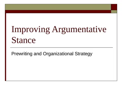 Improving Argumentative Stance Prewriting and
