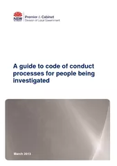 A guide to code of conduct processes for people being investigated 
..