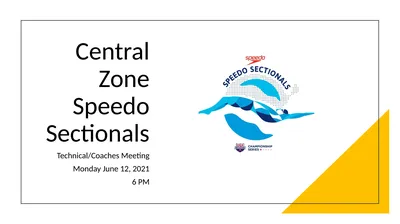 Central Zone Speedo Sectionals Technical/Coaches