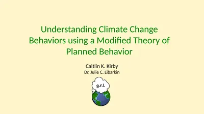 Understanding Climate Change Behaviors using a