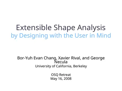 Extensible Shape Analysis by Designing with the