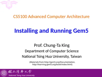 CS5100 Advanced Computer Architecture Installing