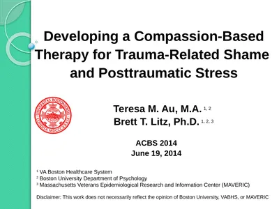Developing a Compassion-Based Therapy for