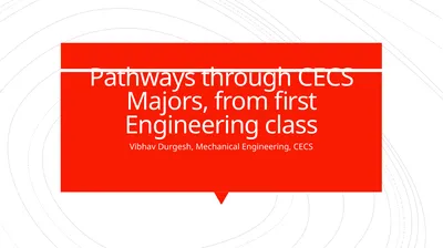 Pathways through CECS Majors, from first