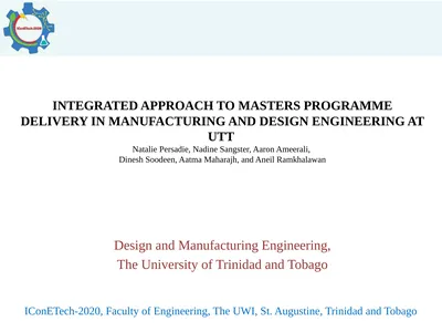 INTEGRATED APPROACH TO MASTERS PROGRAMME DELIVERY