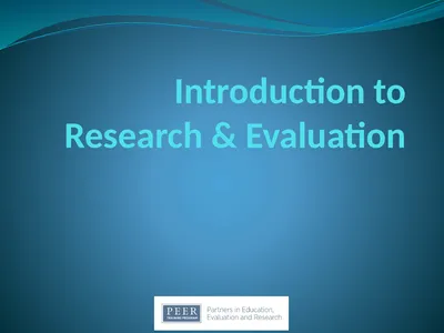 Introduction to Research & Evaluation Module