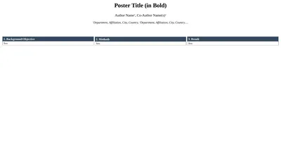 1. Background/Objective Text Text 2. Methods 3.