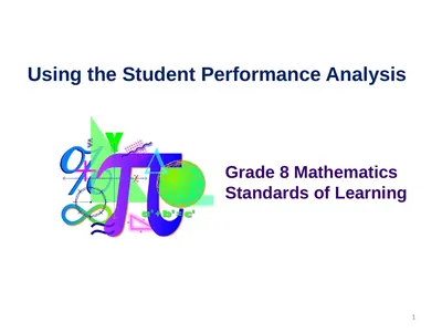 Using the Student Performance Analysis Grade 8
