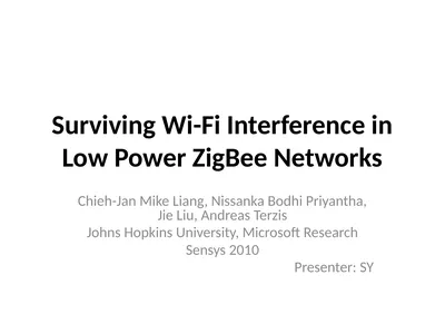 Surviving Wi-Fi Interference in Low Power ZigBee