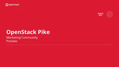 OpenStack Pike Marketing Community Preview August