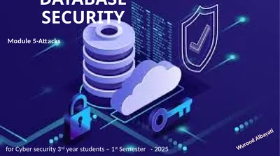 DATABASE SECURITY for Cyber security 3rd year