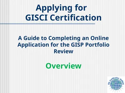 Applying for GISCI Certification A Guide to