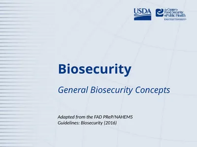 Biosecurity General Biosecurity Concepts Adapted