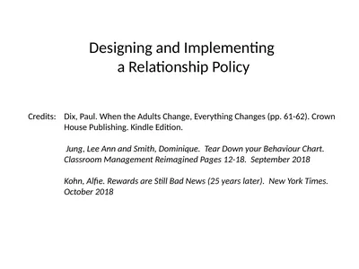 Designing and Implementing a Relationship Policy