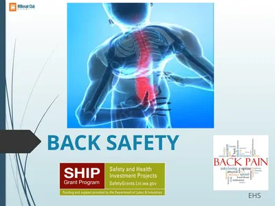 BACK SAFETY EHS Learning Objectives After