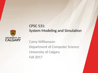 CPSC 531: System Modeling and Simulation Carey