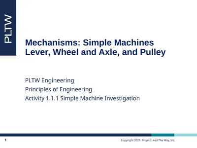 PLTW Engineering Principles of Engineering
