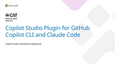 Copilot Studio Plugin for GitHub Copilot CLI and