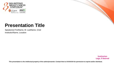 Presentation Title Speaker(s) FirstName, M.