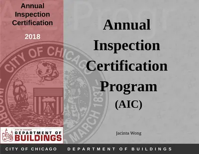 Annual Inspection Certification Program (AIC)