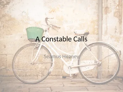 A Constable Calls Seamus Heaney In ‘A Constable
