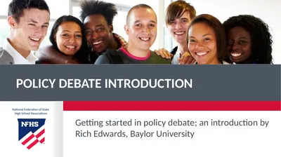 policy debate introduction Getting started in
