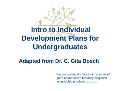 Intro to Individual Development Plans for