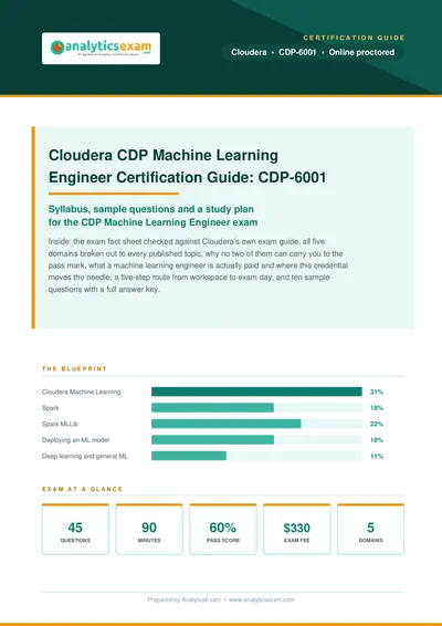 Cloudera CDP Machine Learning Engineer Certification Guide: CDP-6001