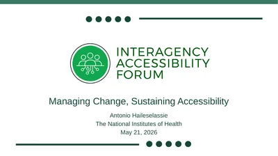 Managing Change, Sustaining Accessibility Antonio