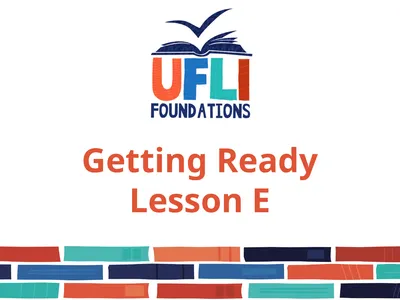 Getting Ready Lesson E Consonants Consonants