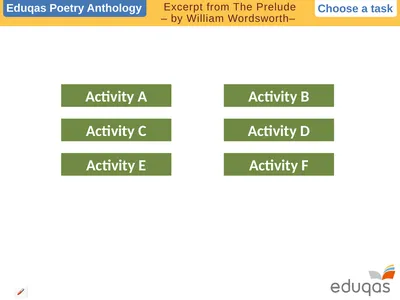 Choose a task Activity A Activity C Activity E