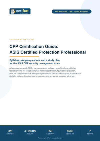 CPP Certification Guide: ASIS Certified Protection Professional